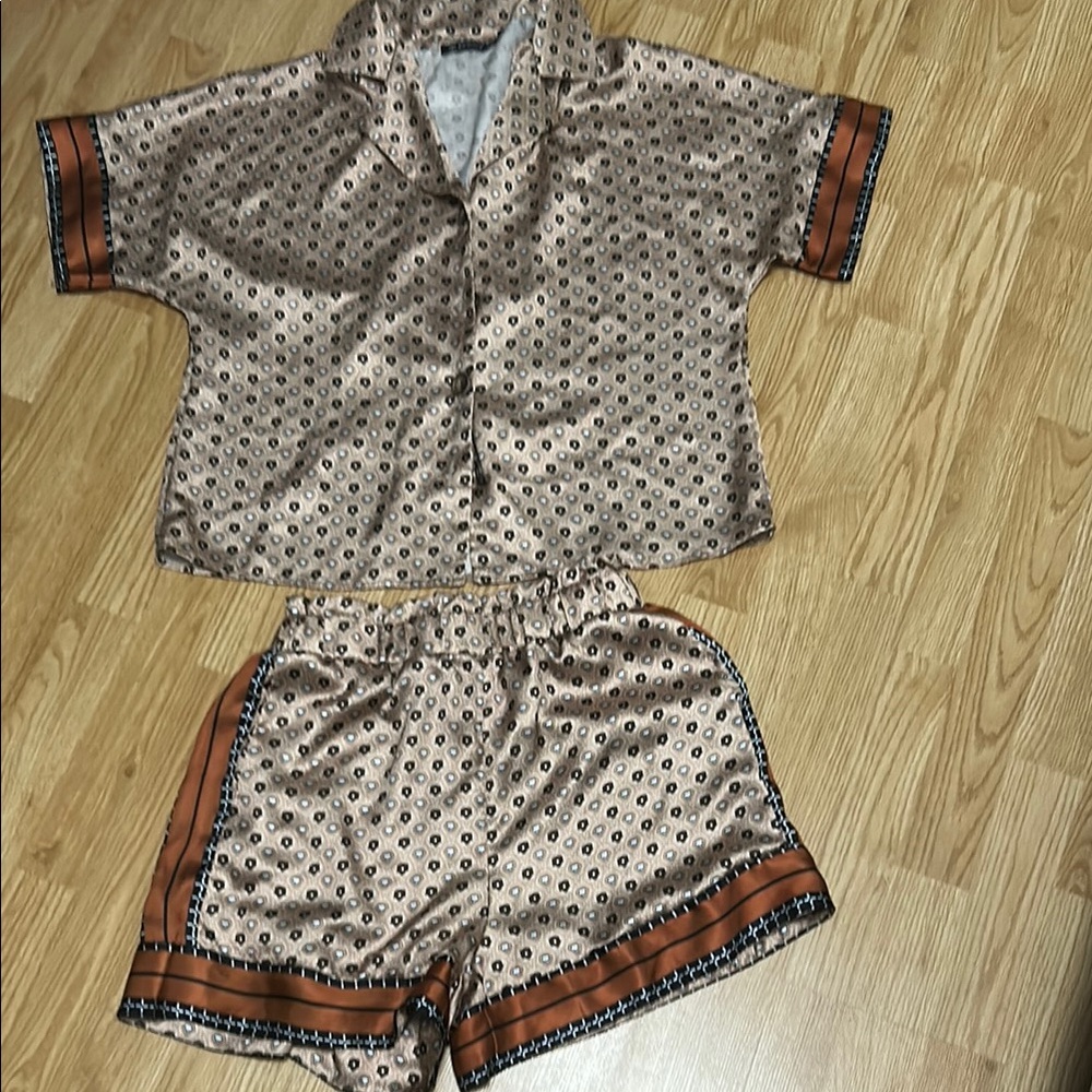 Stylish Patterned Pajama Set